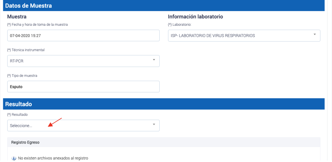 Proceso asignación de resultado